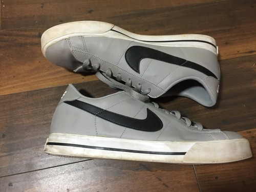 Tenis para hombre Nike Sweet Classic Cuero Gris Negro Blanco 318333-039 TALLA 10 - Imagen 8 de 10