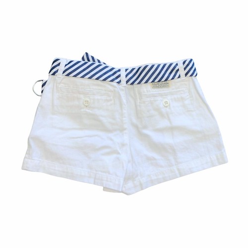 G05-Ralph Lauren, 6Y, cotton/twill short (White/Blue Stripe Belt) - Picture 2 of 2
