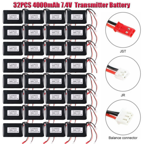 7.4V 4000mAh 8C Lipo Battery JST JR Plug For Spektrum Controller DX9 DX8 DX7 DX6 - Picture 17 of 18