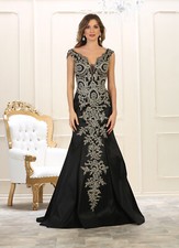Pageant Party Long Prom Formal Occasion Bridesmaid Dresse Ball Gown Black 16