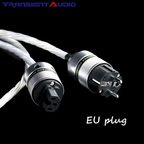 Hi-End Audio Amplifier Cable 7Cores Single Crystal Silver US EU Plug Power Cable - Picture 6 of 7