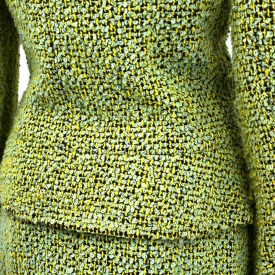 Chanel Setup Suit Jacket Skirt Green PO4108 #36 161365 | eBay