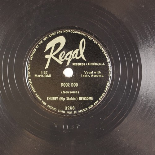 CHUBBY HIP SHAKIN NEWSOME: Poor Dog US Regal Nola R&B Blues 78 Rare HEAR - Picture 3 of 4