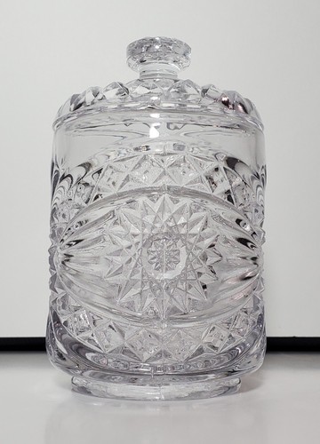 Vintage Imperial Glass Hobstar Clear Candy Jar - Picture 1 of 6