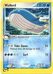 Tarjeta Holofoil Pokemon EX Rubí y Zafiro 14/109 Wailord - Imagen 1 de 1