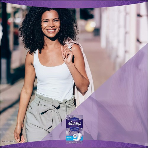 Always Dailies Xtra Protection Regular Unscented Pantiliners, 200-count - Bild 6 von 13