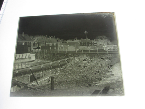 NEGATIVO DE VIDRIO, PRINCIPIOS DE 1900, PUENTE PRESA PORTSMOUTH N. H. PICKERINGS DESDE ABAJO - Imagen 2 de 2