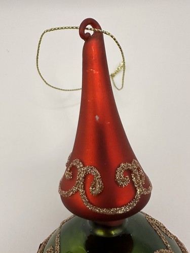 Set Of 4 Glass Christmas Ornaments Including One Vintage Pottery Barn Pear - Picture 11 of 24