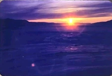 Kodak Kodachrome 35mm Slide Red Border Photo Stunning Sunset Arctic Ice Shield 