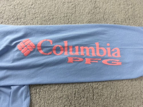 Columbia Performance Fishing Gear Shirt Mens Extra Large Long Sleeve  Light Blue - Picture 5 of 10