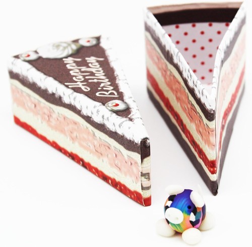 Geschenkschachtel HAPPY BIRTHDAY Tortenstück für Geldgeschenke Geld Geburtstag - Bild 5 von 6