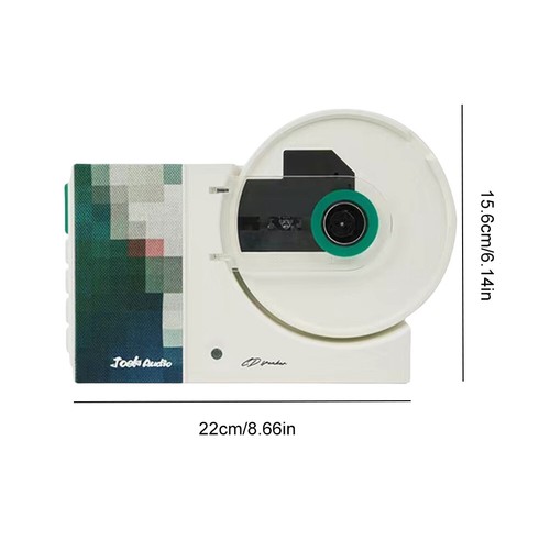 Wall Mounted Retro Turntable CD Player with Remote Portable CD Player (Green) - Afbeelding 9 van 10
