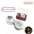 Jewelers Eye Loupe Pocket Magnifier Magnifying Glass Jewelry Diamond 30x21mm -UK