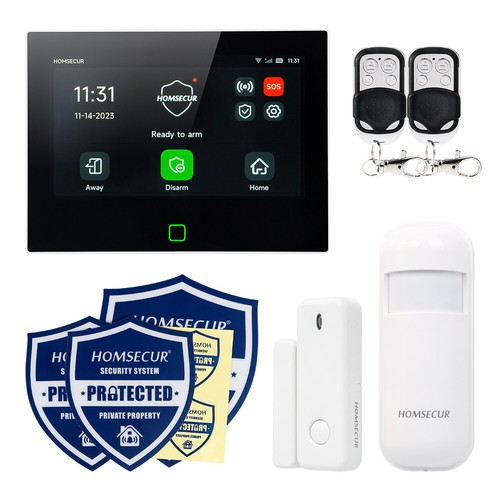 Sistema de alarma antirrobo HOMSECUR inalámbrico y con cable 2G SMS + APLICACIÓN IOS/Android - Imagen 29 de 29