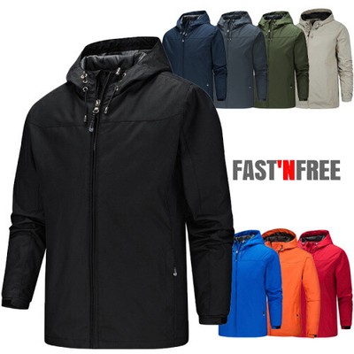 Windbreaker Herren Regenjacke Windjacke Wasserdicht Atmungsaktiv Softshell Jacke