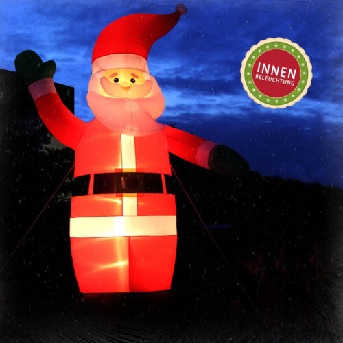XXXXL LED Weihnachtsmann 6 Meter hoch 6m 600cm selbstaufblasend aufblasbar Deko - Bild 5 von 8