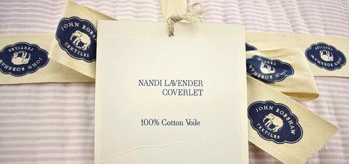 $645 JOHN ROBSHAW NANDI LAVENDER STRIPED KING QUILT BLANKET COVERLET LILAC PINK - Picture 4 of 7