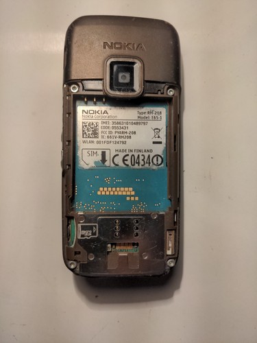 Nokia E65 - Dark Brown (Unlocked) Mobile Phone For Parts Not Working No Battery - Afbeelding 2 van 23
