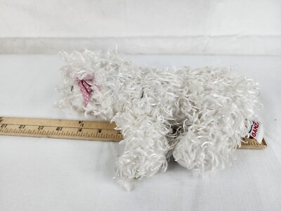 Webkinz White Terrier Dog Puppy HM106 Pink Bow No Code/Tag
