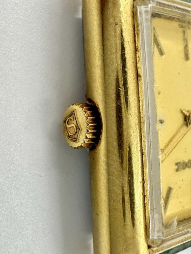 Vintage SANDOZ Tank 17j Men’s Watch Swiss Made 10m Gold Plated 22mm Parts/Repair - Picture 7 of 17