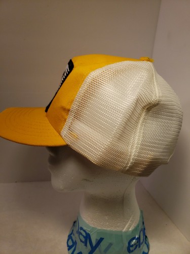 Vintage Eagle Patch Snapback Trucker Hat Made In USA damaged bill - Picture 4 of 8