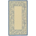 Indoor/Outdoor Polypropylene Natural/Blue Area Rug 2' x 3' 7