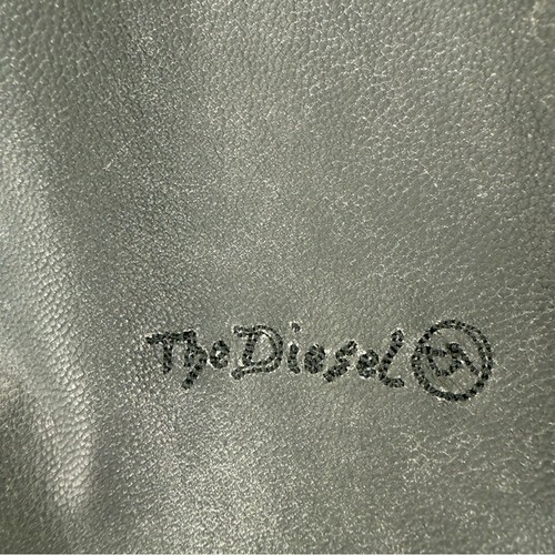 Diesel Wmn's Sz XL 100% Black Leather Distressed Color Faded Jacket Made Turkey - Bild 3 von 16