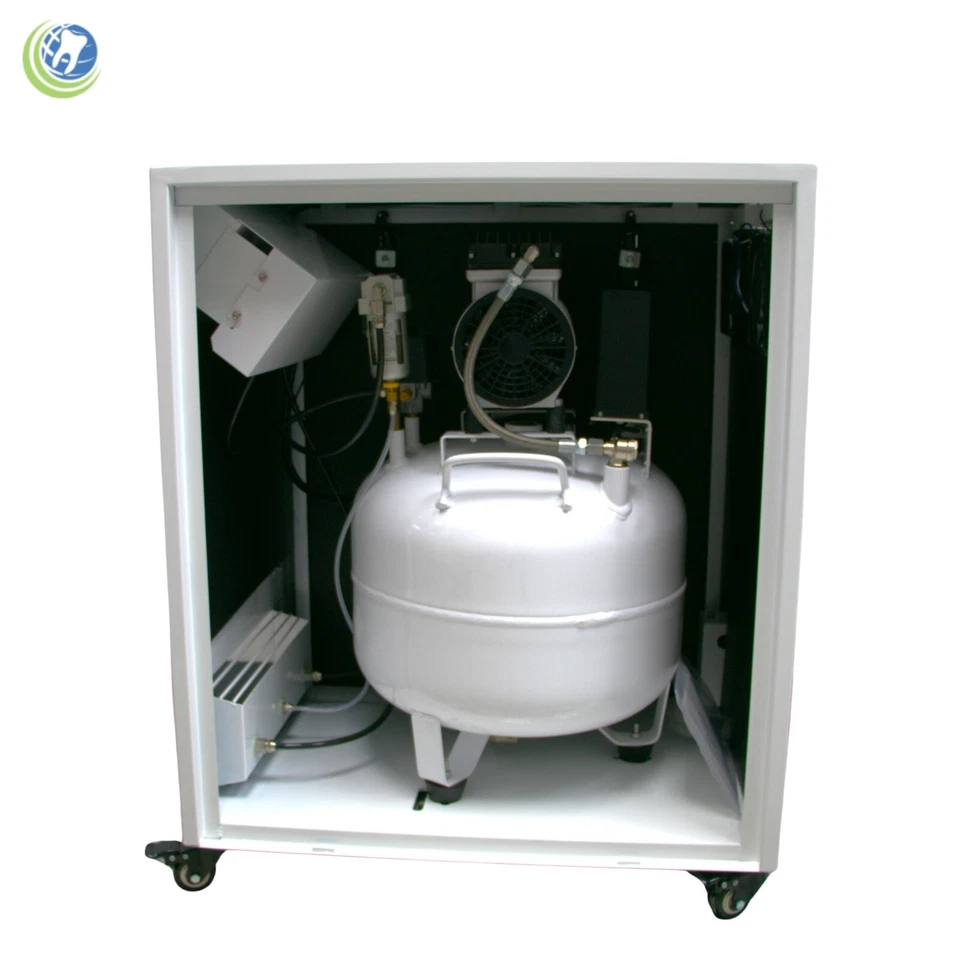 Compresor de aire dental móvil silencioso TPC sin aceite con gabinete de metal insonorizado Foto 2 de 4