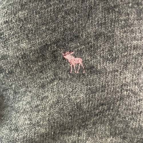 Abercrombie Fitch Cardigan Sweater Size L Girls Gray Wool Blend Lightweight - Picture 8 of 10