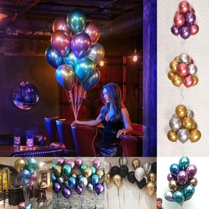 10pc-10-034-Chrome-Balloons-Bouquet-Birthday-Party-Decor-Metallic-Wedding-Shiny-Hot