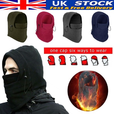 Mens Womens Unisex Balaclava Mask Scarf Snood Neck Warmer Hat Hood Ski Bike Swat