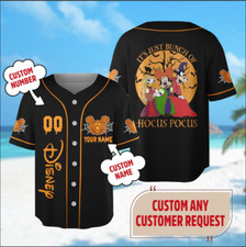 Custom Minnie Mouse Halloween 3D Baseball Jersey Shirt Halloween Gift Us Size