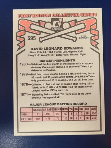 Donruss Baseball 1981 completa tu conjunto que elijas, elige #451-600 - Imagen 291 de 303