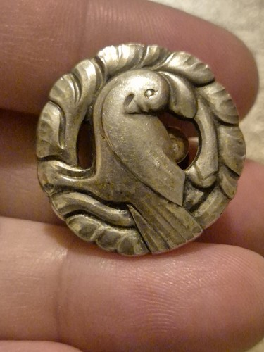Vintage Signed Georg Jensen Denmark Sterling Silver Earring X 1 For Repurposing - Picture 2 of 10