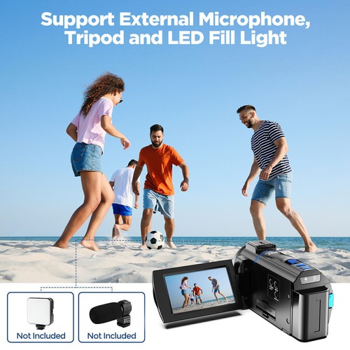 4K 48MP Touchscreen Video Camera Handheld DV Digital Camcorder & IR Night Vision - Picture 7 of 8