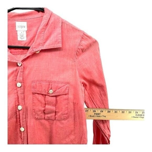 J Crew | Camicia S Small arancione salmone con bottoni - Foto 7 di 10