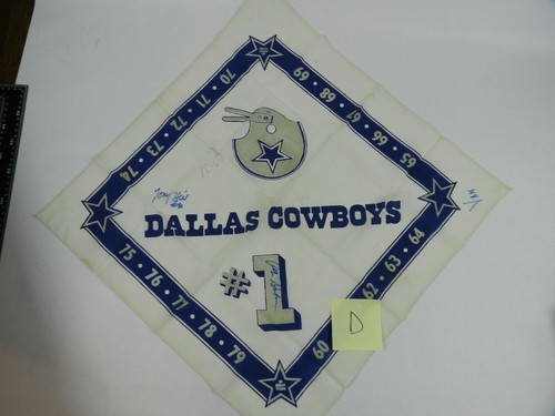 Roger Staubach 12 John Niland 76 Tony Hill 23 Bandana 1979 Autogramm Bandanna - Bild 2 von 6