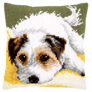 Snowy Deer Large Holed Printed Canvas Tapestry//Chunky Cross Stitch Cushion Kit