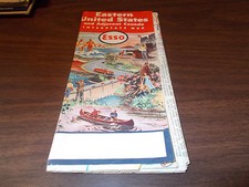 1956-57 Esso Eastern US Vintage Road Map