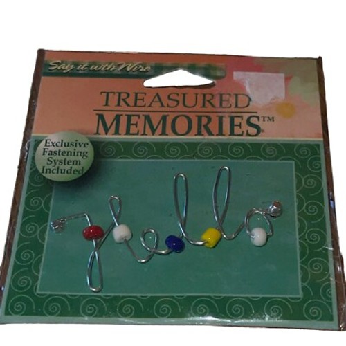 TREASURED MEMORIES SAY IT WITH WIRE ‘Hello’ WIRE WORD CELEBRATION WORD - Picture 1 of 4