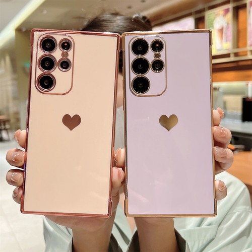 Heart Bumper Soft Silicone TPU Phone Case For Samsung Galaxy S25 Ultra S24 S23FE