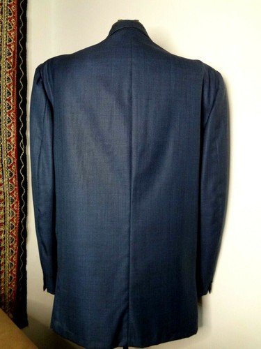 Métallique bleu électrique Beatnik Cool 1950 S Byster's Homme Veste De Sport-Amalgamated - Photo 11 sur 12