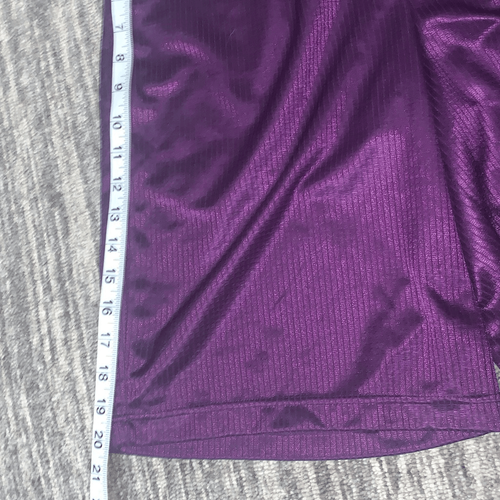 Starter Youth Boys Size Small Athletic Shorts Purple Satin Ribbed Elastic Waist - Picture 5 of 6