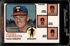 1973 Topps #549 Whitey Herzog Texas Rangers - Nice Card!