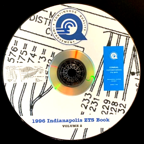 Conrail 1996 Indianapolis Zone-Track-Spot Vol 2 "ZTS" Maps PDF Pages on DVD - 第 1/8 張圖片