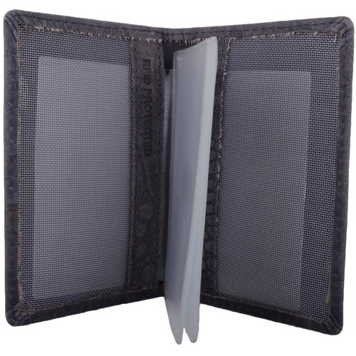 Ladies / Womens Genuine Leather RFID Protected Slim Credit Card / Travel Card - Picture 9 of 25
