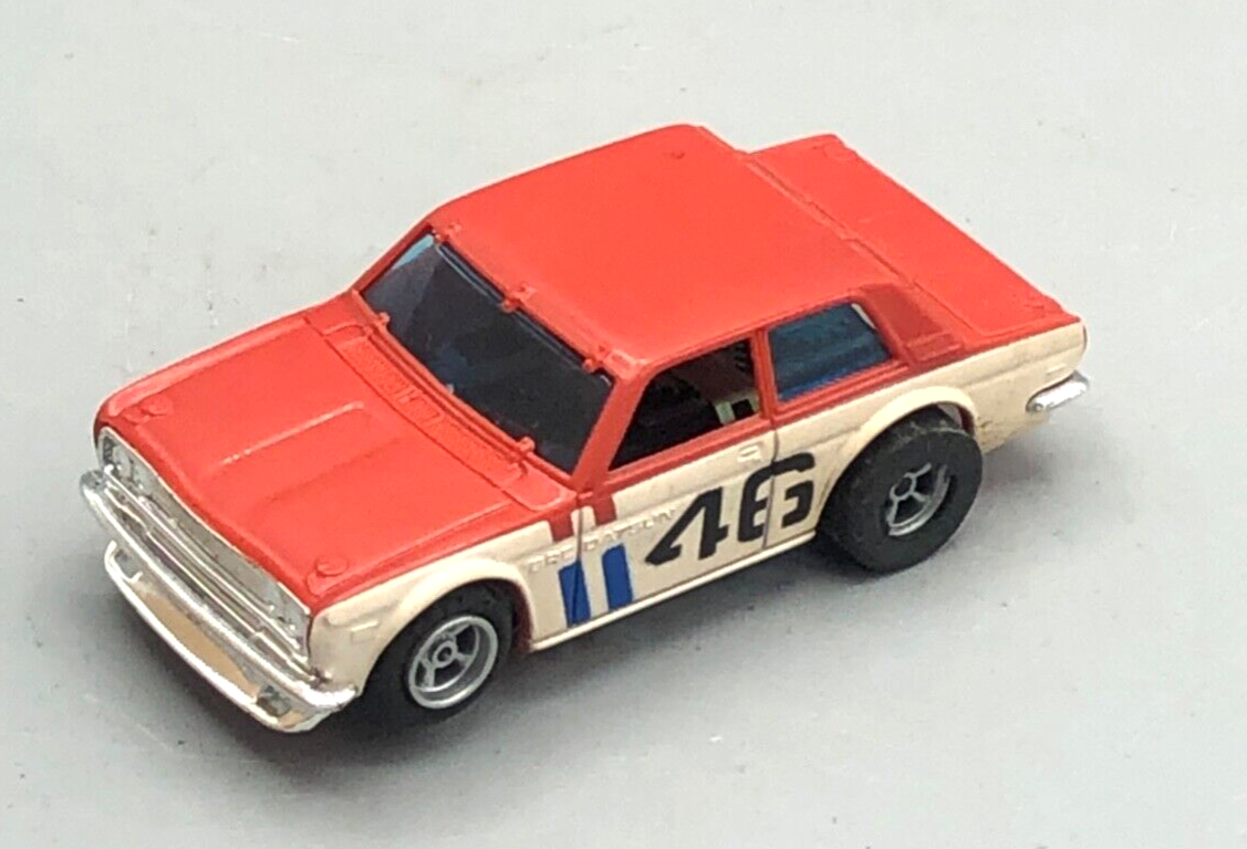 Rare Vtg AFX BRE DATSUN 510 #46 Magna-Traction Red White Trans-Am