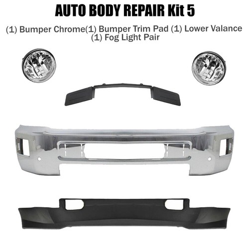 Front Bumper Valance & Fog lights For 2015-2019 Chevrolet Silverado 2500 HD - Picture 2 of 12