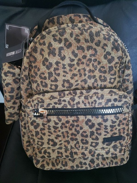 Steve Madden Rascal Backpack With Pencil Case - Leopard/gold 98.00