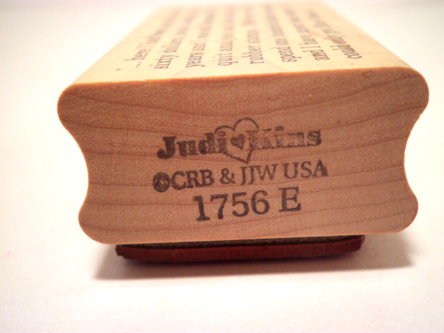 Vtg Judi Judy Kins Stamp Obsession Rubber Wood Stamp 1756E CRB & JJW USA Humor - Picture 5 of 6